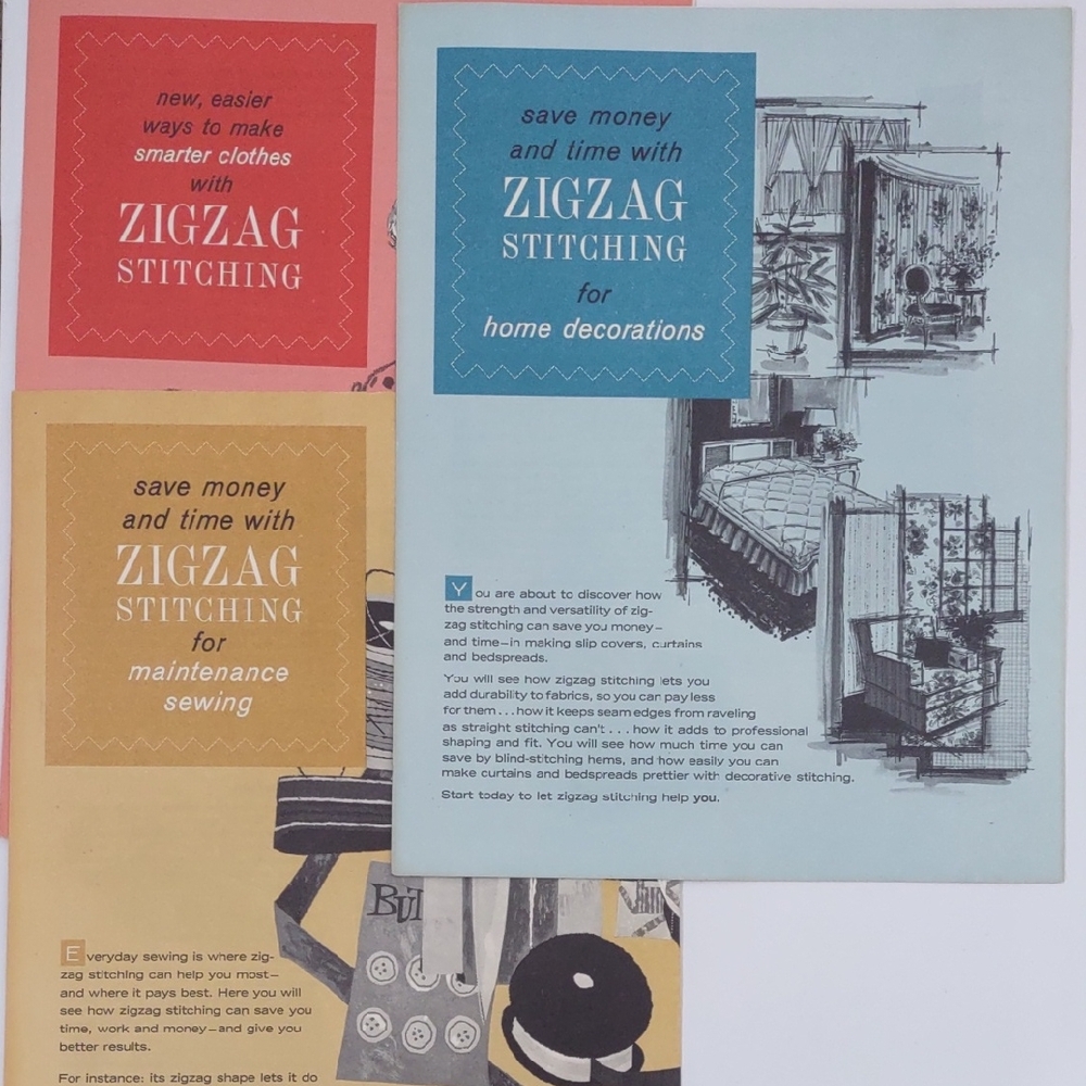 VINTAGE USED INGER ZIGZAG  SMARTER CLOTHES, HOME DECORATION, MAINTENANCE SEWING
